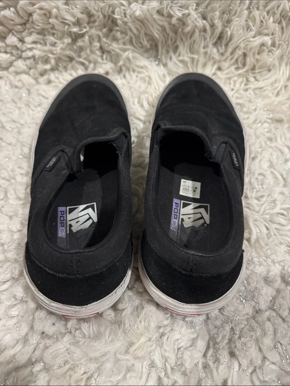 Vans Black Suede Slip-On Loafers
